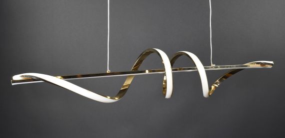 Люстра світлодіодна підвісна LED світильник для квартири на стелю лед 27427 Золото 30-100х20х100 см. | Зображення 1