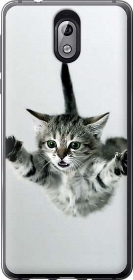 Чехол на Nokia 3.1 Летящий котёнок "2322u-1530-17620"