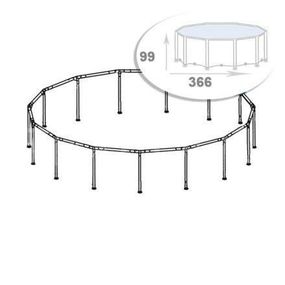 Каркас для каркасного бассейна Intex 10086-01. Размер 366 х 99 см (Prism Frame)