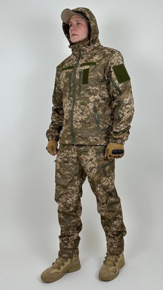 Костюм военный демисезонный с капюшоном,Форма зсу весна-осень,Костюм армейский дюплекс пиксель | Зображення 1