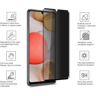 Стекло защитное Drobak Anty Spy для Samsung Galaxy A23 (Black) (444467) | Зображення 3