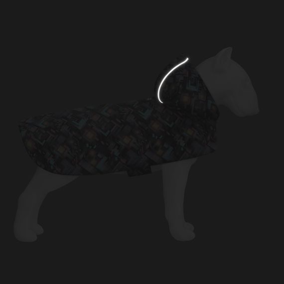 Дощовик-накидка з капюшоном для собак WAUDOG Clothes, малюнок "Нескінченні світи", S, А 32-35 см, B 41-52 см, | Зображення 4