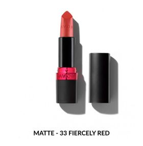 Зволожувальна матова губна помада Avon "Ультра" 33 Насичений червоний (33 Fiercely Red) 3,6г
