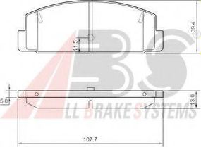 Колодка гальм. MAZDA 6 задн. (вир-во ABS) A.B.S. 37382 на MAZDA 6 Sport (GH)