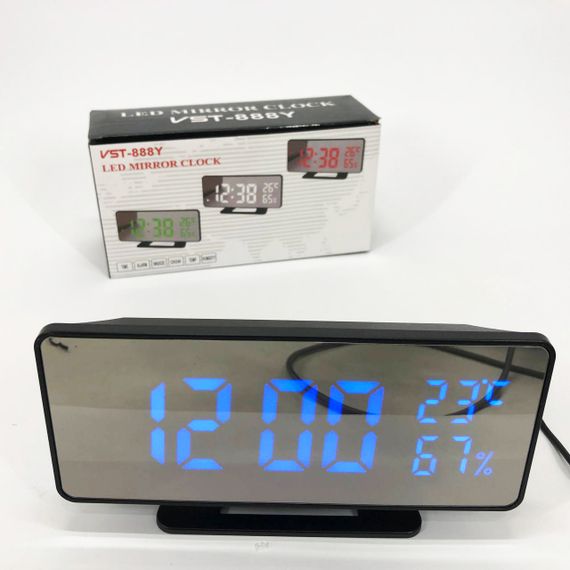 Годинник із зазначенням температури вологості VST-888Y-5, LED настільний годинник KP-91 | Зображення 9