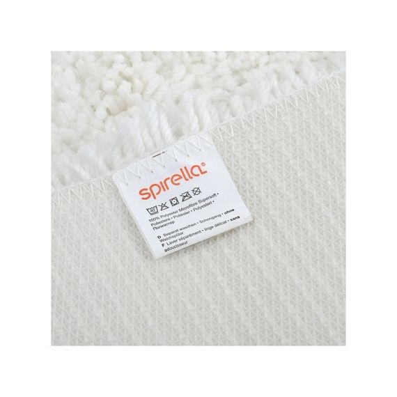 Коврик для туалета Spirella Highland 55х55 см, белый, мягкий, антискользящий, с вырезом (10.13059) | Зображення 3