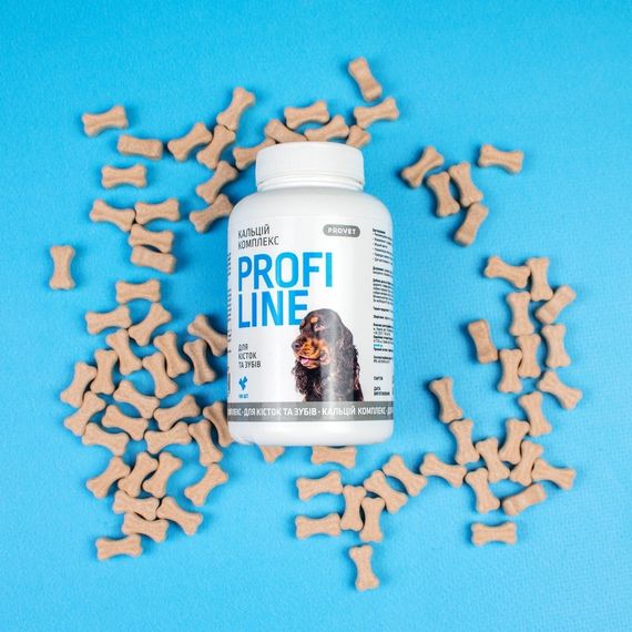 ProVET Профілайн Кальцій вітаміни для зміцнення кісток та зубів у собак 100 табл | Зображення 1