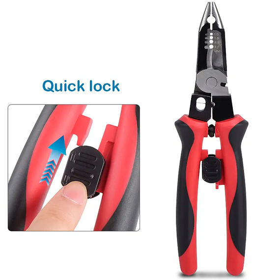 Інструмент для зачистки кабелю JCD Wire Stripper мультифункціональний Червоний (sv2728) | Зображення 3