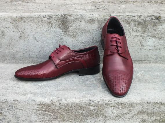 Бордові чоловічі туфлі 44 розмір | Зображення 3