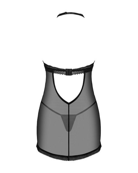 Сорочка Obsessive Medilla chemise Черная XL/2XL | Зображення 5