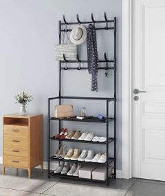 Универсальная вешалка для одежды New simple floor clothes rack size 60X29.5X151 см Черная