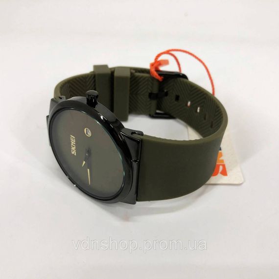 Годинники чоловічі в строгому стилі SKMEI, Стильні чорні чоловічі наручні годинники WR-77