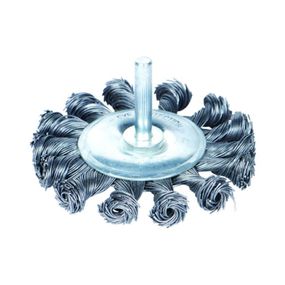 Щітка дротяна дископодібна Sigma Ø75мм хвостовик Ø6мм (сталева кручена) (9023071)