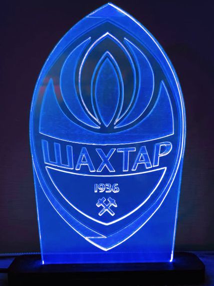 Акриловый светильник-ночник ФК Шахтер синий tty-n000143