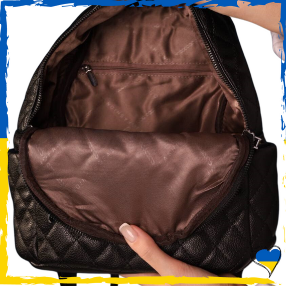 Рюкзак жіночий з якісної екошкіри. Рюкзак для дівчаток. Рюкзак чорний | Зображення 3