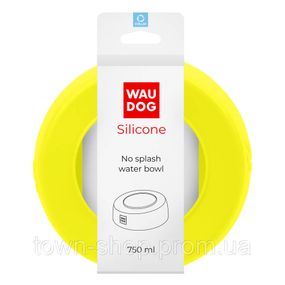 Миска-непроливайка  WAUDOG Silicone, 750 мл желтый
