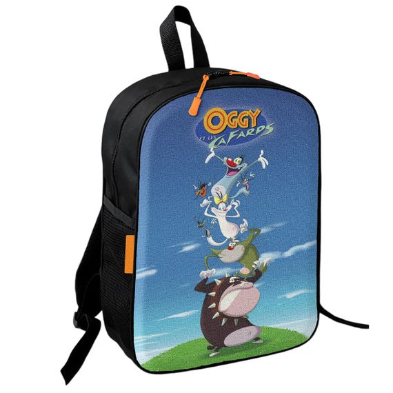 Рюкзак шкільний дитячий з принтом Оггі та таргани, Кукарачі 36х27 см підлітковий для хлопчика, дівчинки (4731)