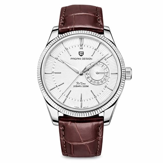 Чоловічий годинник Pagani Design PD-1689 Silver-White-Brown