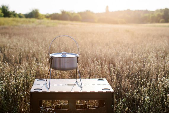 Казанок туристичний Tribe Fire Pot 5,4л сталевий великий, Похідний казан трайб з підставкою, Казанок для походу компанією | Зображення 1