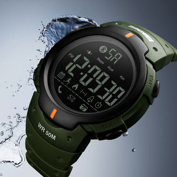 Чоловічий годинник Skmei 1301AG army green Smart Watch | Зображення 3