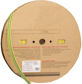 Термоусадочная трубка ТТ2х1 1/0,5 желто-зеленая в рулонах 200м Ny95501218