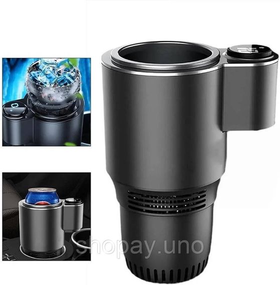 Автомобильный подстаканник USAMS Smart Cup Black с подогревом и охлаждением | Зображення 1
