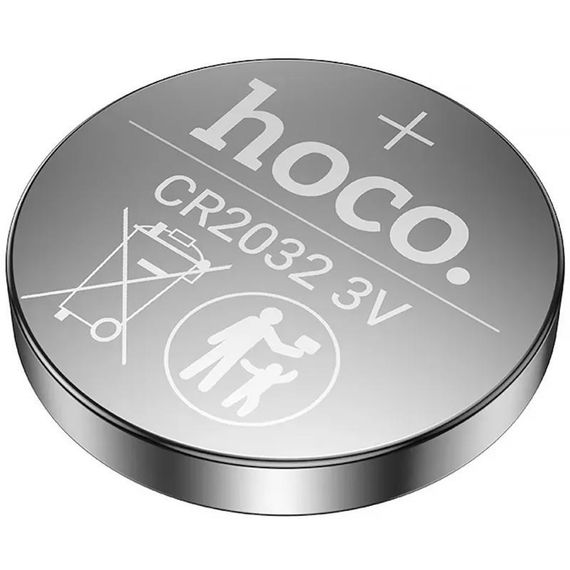 Батарейка Hoco DLR08 (CR2032) Lithium 1 pcs Silver | Зображення 1
