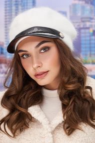 Берет с козырьком «Иви» (4953) белый