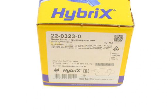Колодки тормозные задние Fiat Bravo II 07-14 Stilo 01-08 Linea 07- Multipla 99-10 Lancia Delta 08- 22-0323-0 | Зображення 4