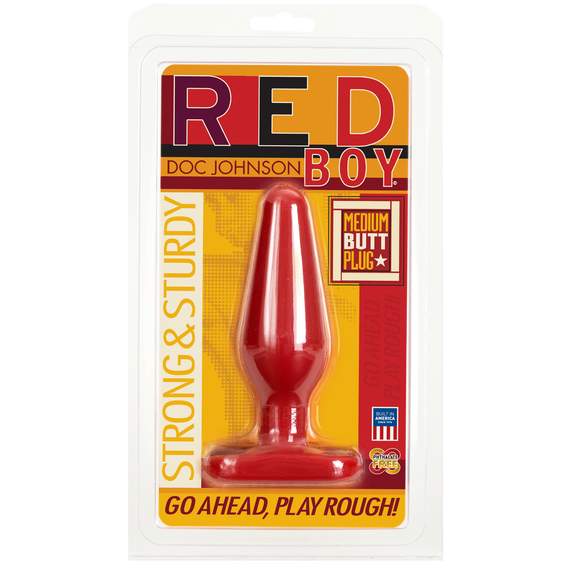 Анальная пробка Doc Johnson Red Boy - Medium 5.5 Inch, макс. диаметр 4см | Зображення 1