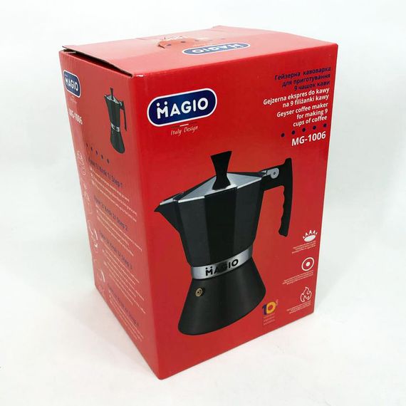 Кофеварка для индукционной плиты Magio MG-1006 | Гейзерная кофеварка для плиты | Кофеварка YZ-254 для дома | Зображення 6