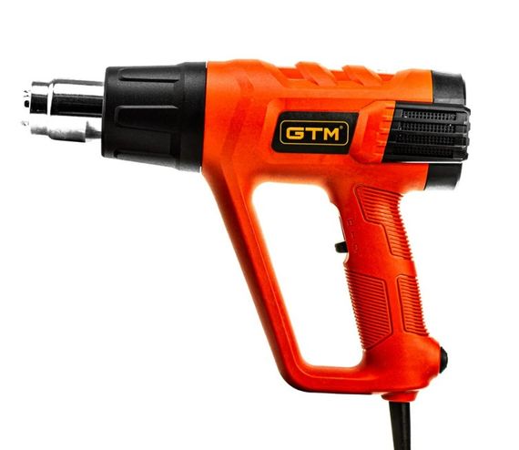 Будівельний фен GTM HG2000EM 2000 Вт з LCD-дисплеєм та набором насадок | Зображення 3
