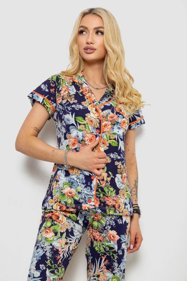 Піжама жіноча, колір синій, 243R19016 | Зображення 1