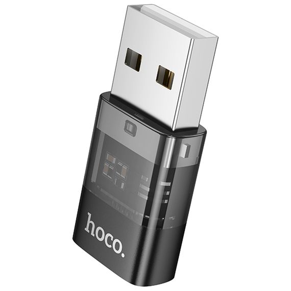 Перехідник Hoco UA36C USB male to Type-C female USB2.0 Black | Зображення 2