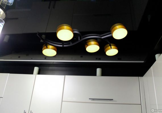 Люстра потолочная в зал LED 75W WW+NW+CW BK+G (BR-01 642C/5) | Зображення 4
