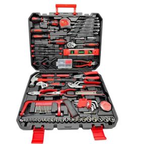 Набор инструментов в чемодане 157 шт Черный с красным
