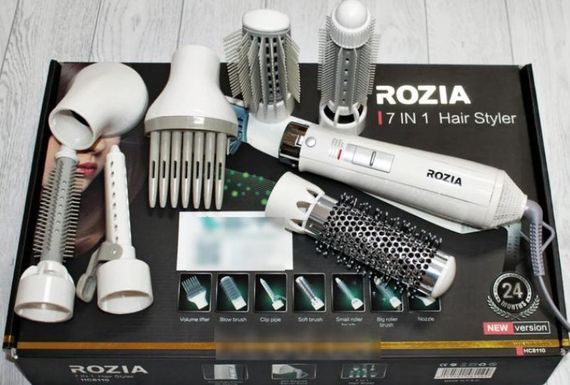 Фен - щітка мульти стайлер Rozia HC-8110 7в1 500 Вт для укладання волосся та завивки волосся з іонізацією | Зображення 2