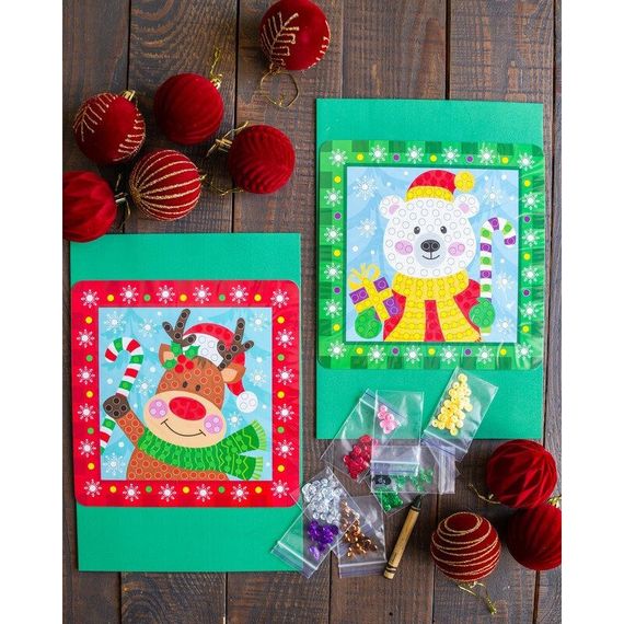 Дитячий набір для творчості "Новорічні листівки з паєтками" 10100694 | Зображення 6