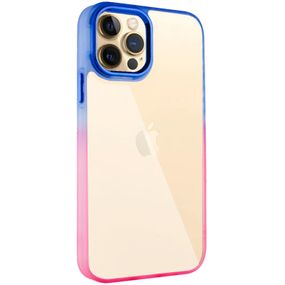 Чехол TPU+PC Fresh sip series для Apple iPhone 12 Pro / 12 (6.1") Розовый / Синий