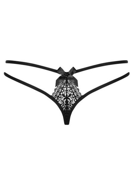 Стрінги жіночі INTENSA DOUBLE THONG Obsessive чорний SM, Черный, S/M | Зображення 1