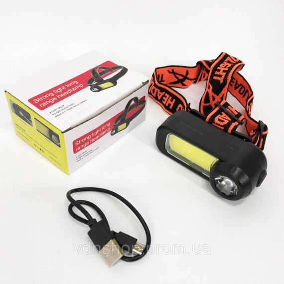 Головний ліхтар акумуляторний світлодіодний потужний WH-1707-XPE+COB, Компактний налобний ліхтар LR-29 | Зображення 7