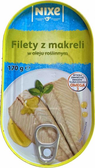 Филе макрели (скумбрии) NIXE в растительном масле, 170г