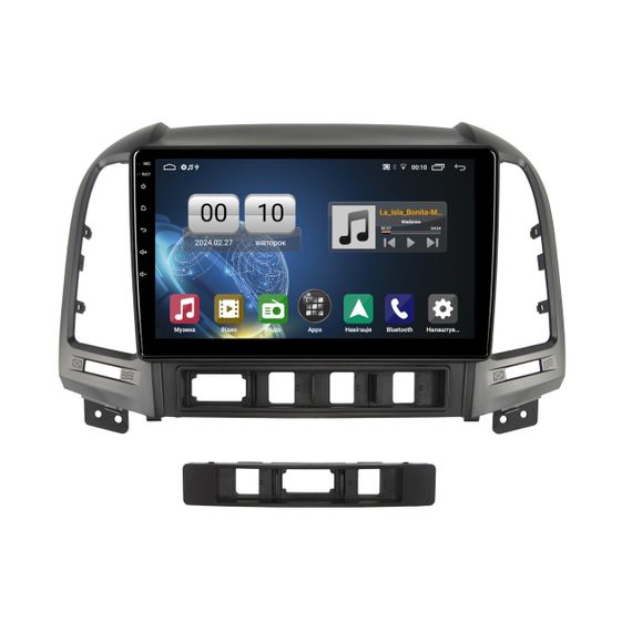 Штатна магнітола серії QIV Q1 під Hyundai Santa Fe 2 2006-2012 (W1) 9 дюймів