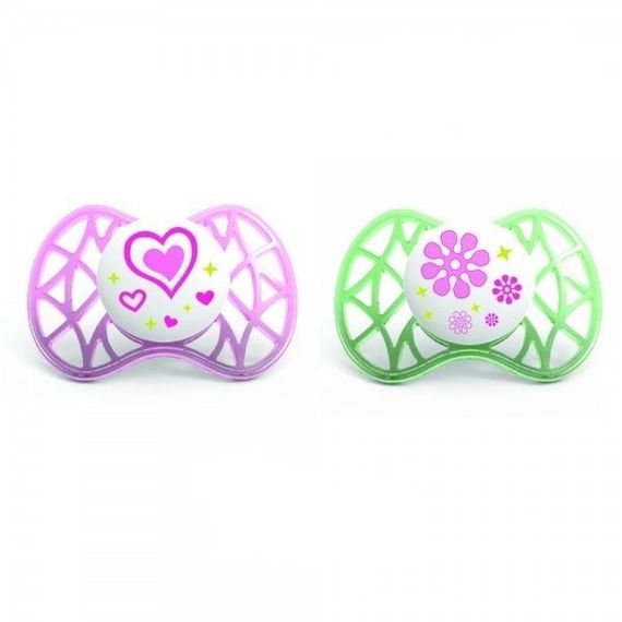 Пустышка ортодонтическая Nuvita Air 6м+ 2шт. для девочки NV7080Pink (NV7080Pink)