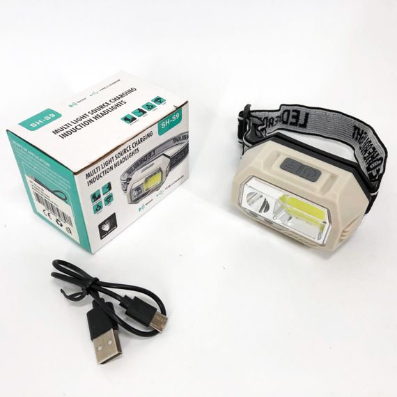 Ліхтарик діодний налобний SH-S9-XPE+COB+3SMD(red), Налобний ліхтар зі зручним ремінцем для голови GK-52 | Зображення 1