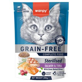Сухий корм для стерилізованих котів Wanpy Sterilized Cat GF Salmon & Tuna, 500 гр