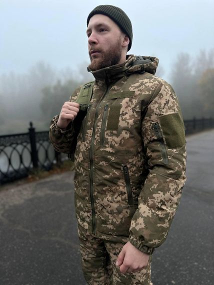 Куртка зимова тактична на стьобаній підкладці Світлий піксель | Зображення 2