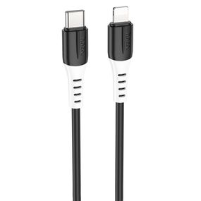 Дата кабель Hoco X82 Silicone Type-C to Lightning 20W (1m) Black