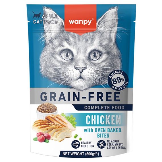 Сухий корм із куркою для котів Wanpy Adult Cat GF Chicken, 500 гр