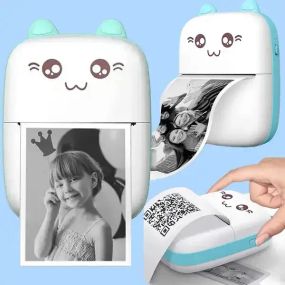 Термопринтер дитячий мініпринтер Принтер портативний / принтер котик / подарунок для дітей
